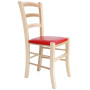 Scaun Paesana - cadru natur - imitatie piele rosu - 21900 Scaun Paesana - cadru natur - imitatie piele rosu - 21900