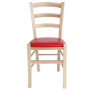 Scaun Paesana - cadru natur - imitatie piele rosu - 21900 Scaun Paesana - cadru natur - imitatie piele rosu - 21900