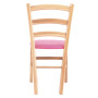 Scaun Paesana - cadru natur - imitatie piele roz - 21896 Scaun Paesana - cadru natur - imitatie piele roz - 21896