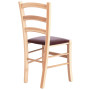 Scaun Paesana - cadru natur - imitatie piele bordo - 21902 Scaun Paesana - cadru natur - imitatie piele bordo - 21902
