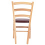 Scaun Paesana - cadru natur - imitatie piele bordo - 21902 Scaun Paesana - cadru natur - imitatie piele bordo - 21902