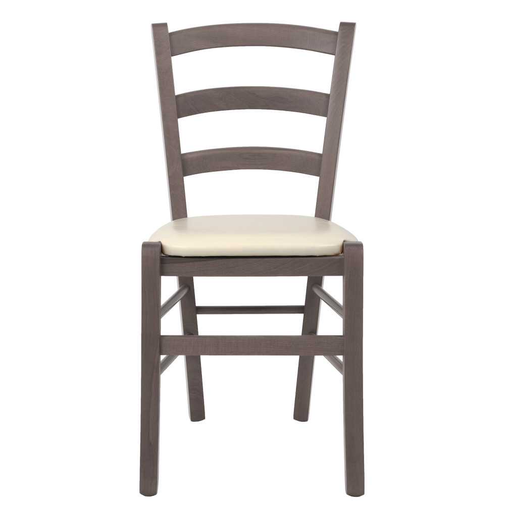 Scaun Paesana - cadru gri - imitatie piele crem - 21834 Scaun Paesana - cadru gri - imitatie piele crem - 21834