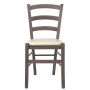 Scaun Paesana - cadru gri - imitatie piele crem - 21834 Scaun Paesana - cadru gri - imitatie piele crem - 21834