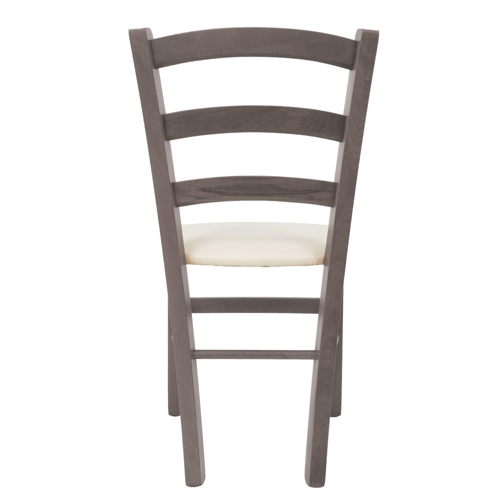 Scaun Paesana - cadru gri - imitatie piele crem - 21834 Scaun Paesana - cadru gri - imitatie piele crem - 21834