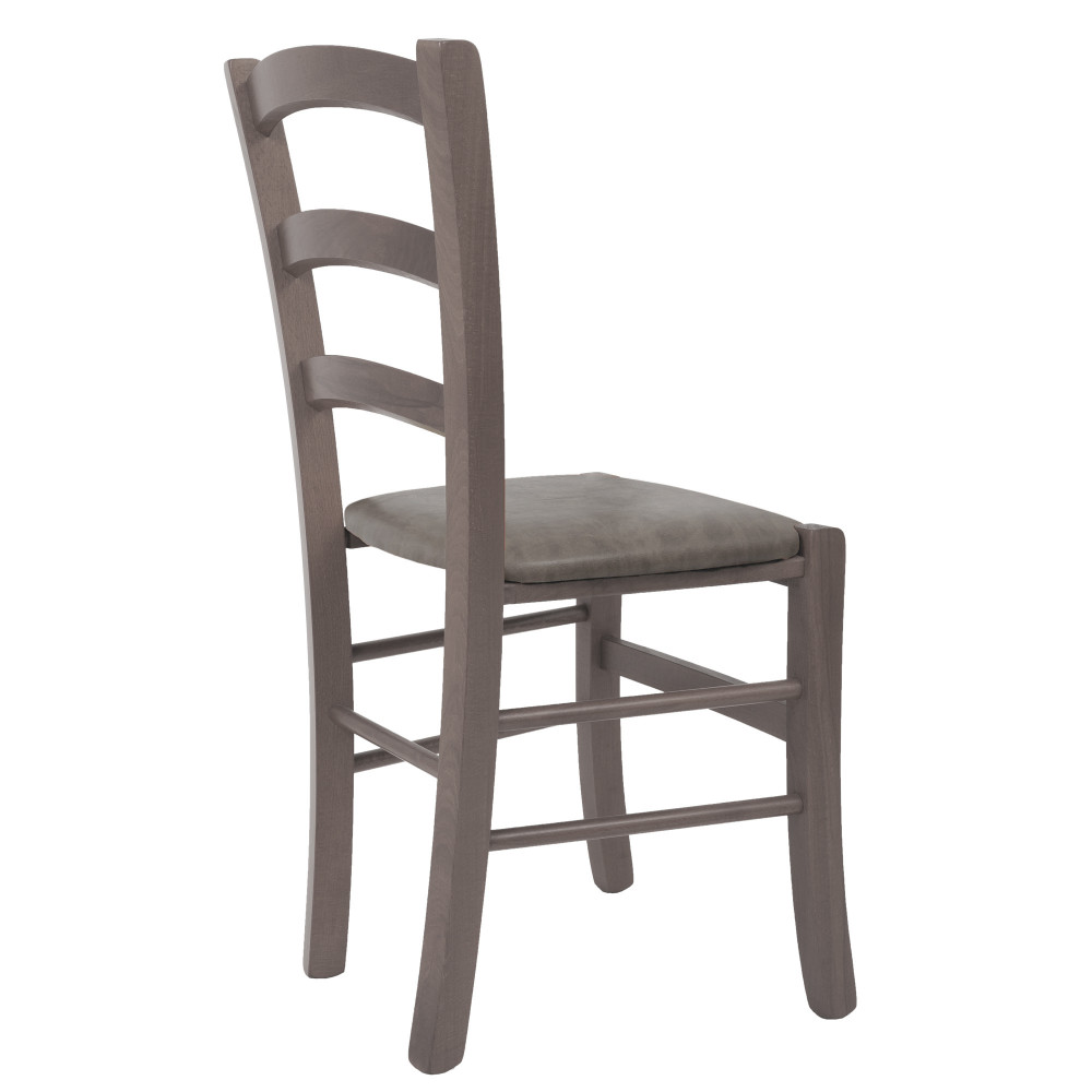 Scaun Paesana - cadru gri - imitatie piele gri - 62019 Scaun Paesana - cadru gri - imitatie piele gri - 62019
