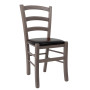 Scaun Paesana - cadru gri - imitatie piele wenge - 21835 Scaun Paesana - cadru gri - imitatie piele wenge - 21835