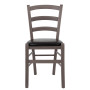 Scaun Paesana - cadru gri - imitatie piele wenge - 21835 Scaun Paesana - cadru gri - imitatie piele wenge - 21835