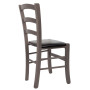 Scaun Paesana - cadru gri - imitatie piele wenge - 21835 Scaun Paesana - cadru gri - imitatie piele wenge - 21835