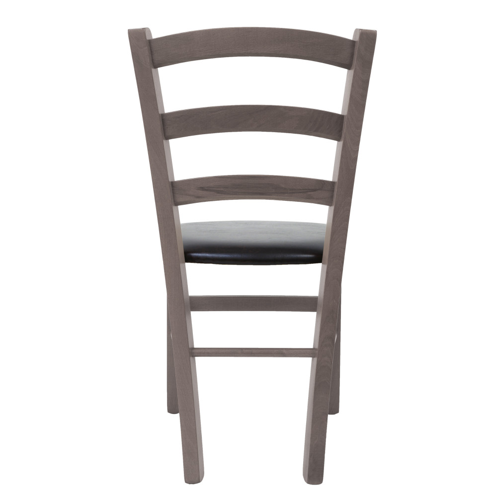 Scaun Paesana - cadru gri - imitatie piele wenge - 21835 Scaun Paesana - cadru gri - imitatie piele wenge - 21835