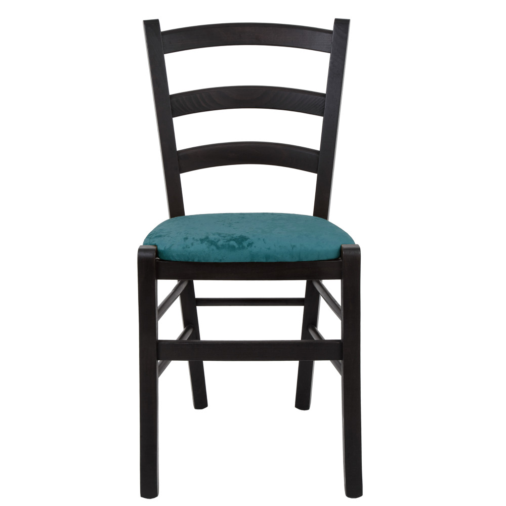 Scaun Paesana - cadru wenge - stofa E22 - turcoaz Scaun Paesana - cadru wenge - stofa E22 - turcoaz