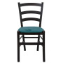 Scaun Paesana - cadru wenge - stofa E22 - turcoaz Scaun Paesana - cadru wenge - stofa E22 - turcoaz