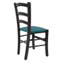 Scaun Paesana - cadru wenge - stofa E22 - turcoaz Scaun Paesana - cadru wenge - stofa E22 - turcoaz