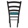 Scaun Paesana - cadru wenge - stofa E22 - turcoaz Scaun Paesana - cadru wenge - stofa E22 - turcoaz