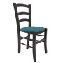 Scaun Paesana - cadru wenge - stofa E22 - turcoaz Scaun Paesana - cadru wenge - stofa E22 - turcoaz