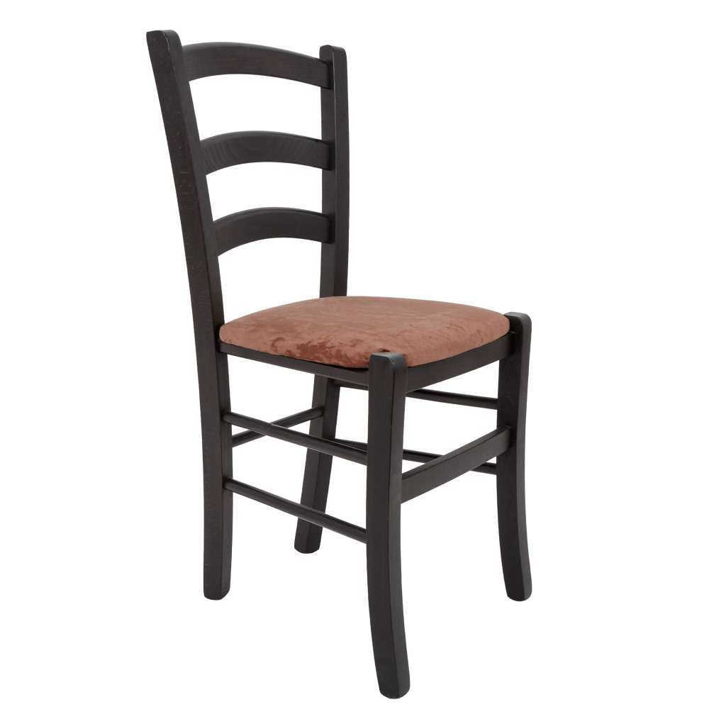 Scaun Paesana - cadru wenge - stofa E45 - roz prafuit Scaun Paesana - cadru wenge - stofa E45 - roz prafuit