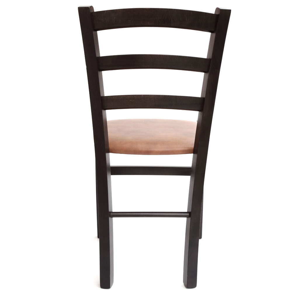 Scaun Paesana - cadru wenge - imitatie piele coniac - 8070 Scaun Paesana - cadru wenge - imitatie piele coniac - 8070