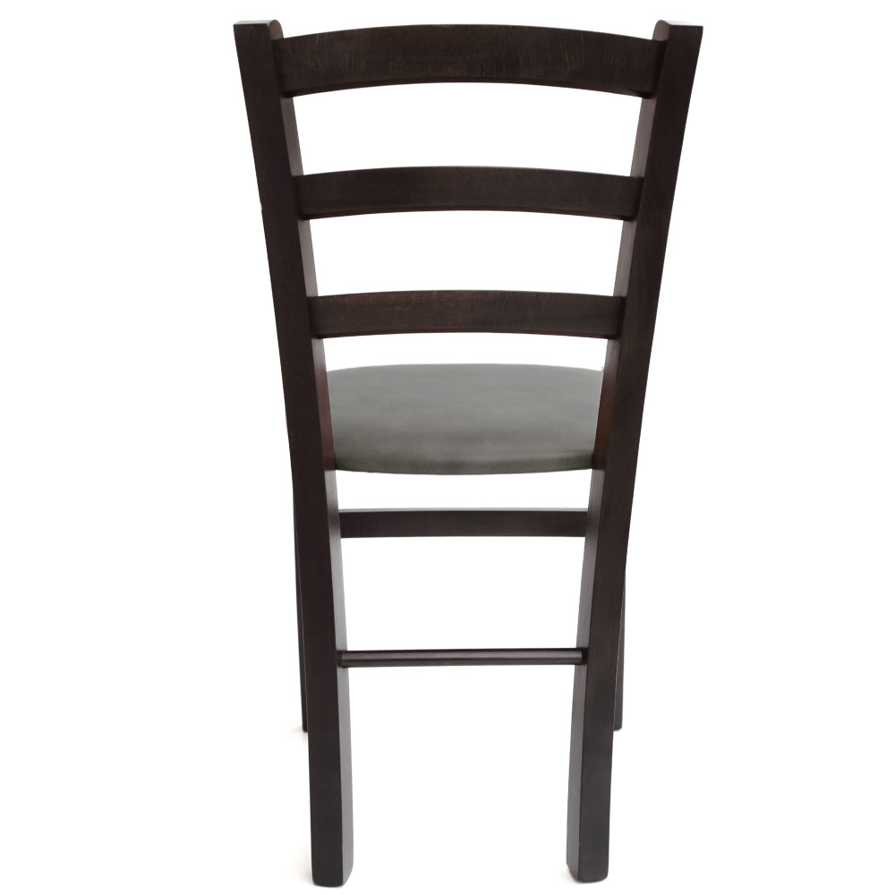 Scaun Paesana - cadru wenge - imitatie piele gri - 62019 Scaun Paesana - cadru wenge - imitatie piele gri - 62019
