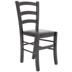 Scaun Paesana - cadru wenge - imitatie piele negru - 21901