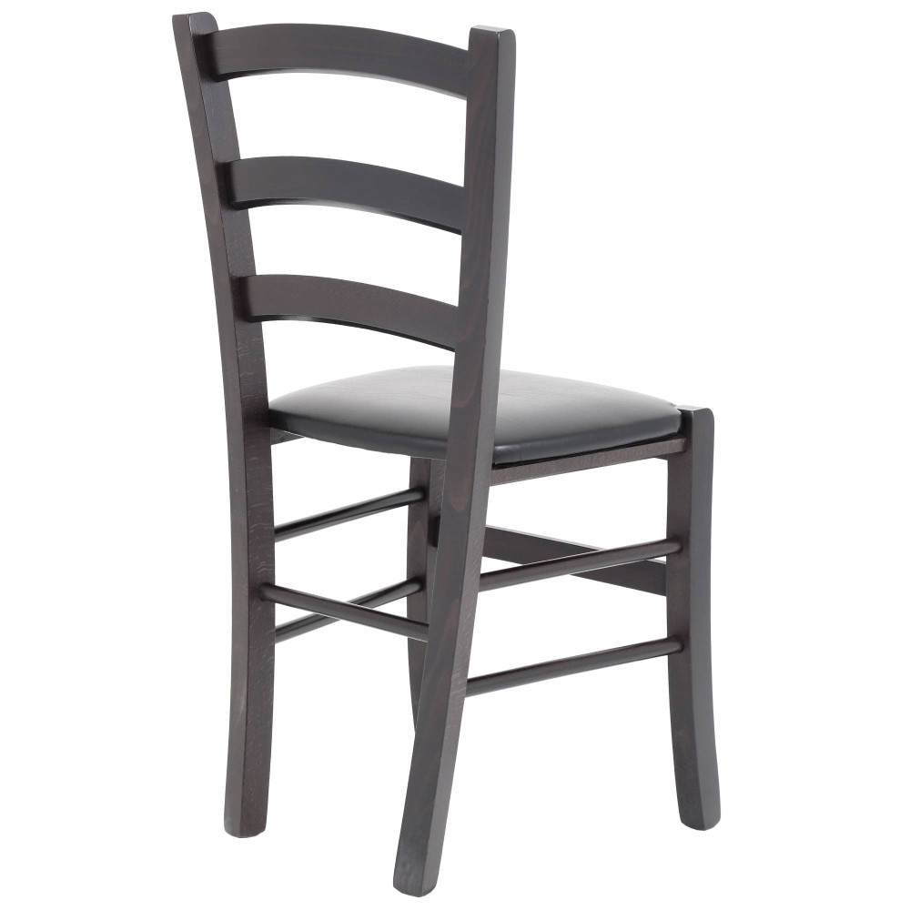 Scaun Paesana - cadru wenge - imitatie piele negru - 21901 Scaun Paesana - cadru wenge - imitatie piele negru - 21901