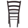 Scaun Paesana - cadru wenge - imitatie piele negru - 21901 Scaun Paesana - cadru wenge - imitatie piele negru - 21901
