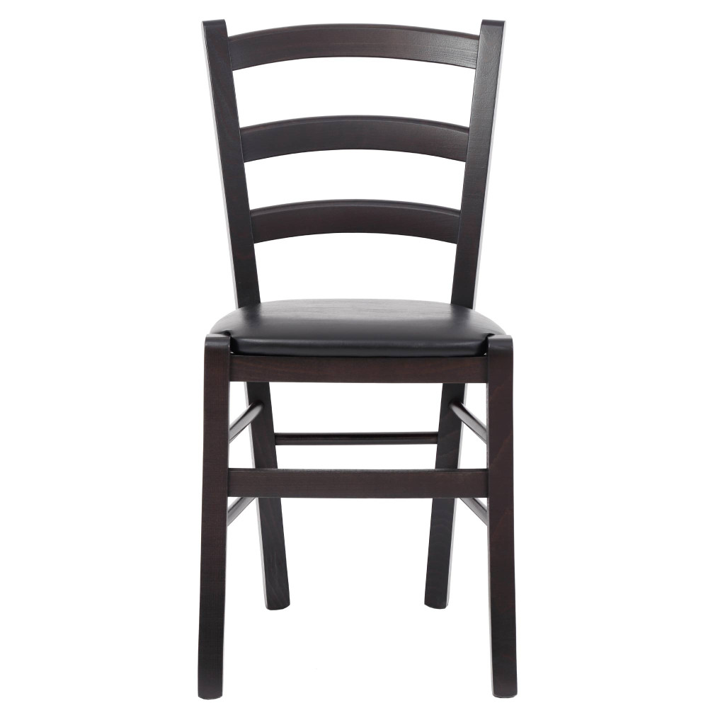 Scaun Paesana - cadru wenge - imitatie piele negru - 21901 Scaun Paesana - cadru wenge - imitatie piele negru - 21901