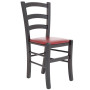 Scaun Paesana - cadru wenge - imitatie piele bordo - 21902 Scaun Paesana - cadru wenge - imitatie piele bordo - 21902