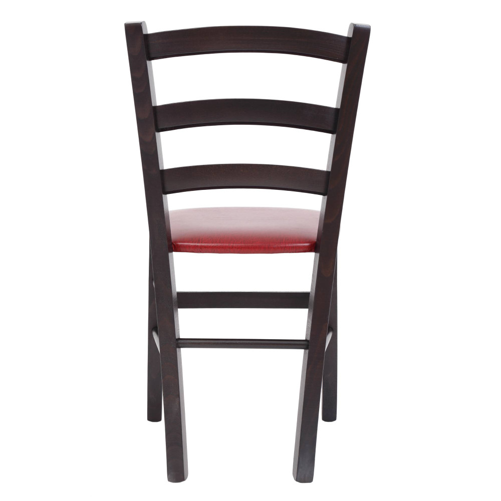 Scaun Paesana - cadru wenge - imitatie piele bordo - 21902 Scaun Paesana - cadru wenge - imitatie piele bordo - 21902
