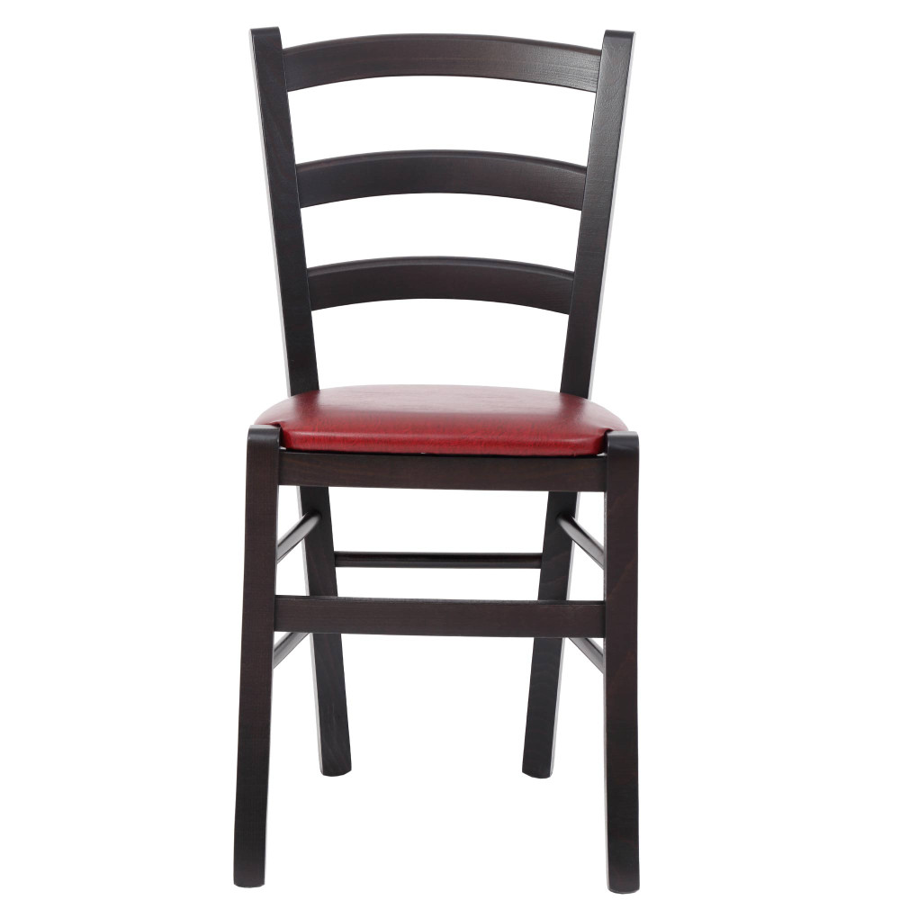Scaun Paesana - cadru wenge - imitatie piele bordo - 21902 Scaun Paesana - cadru wenge - imitatie piele bordo - 21902