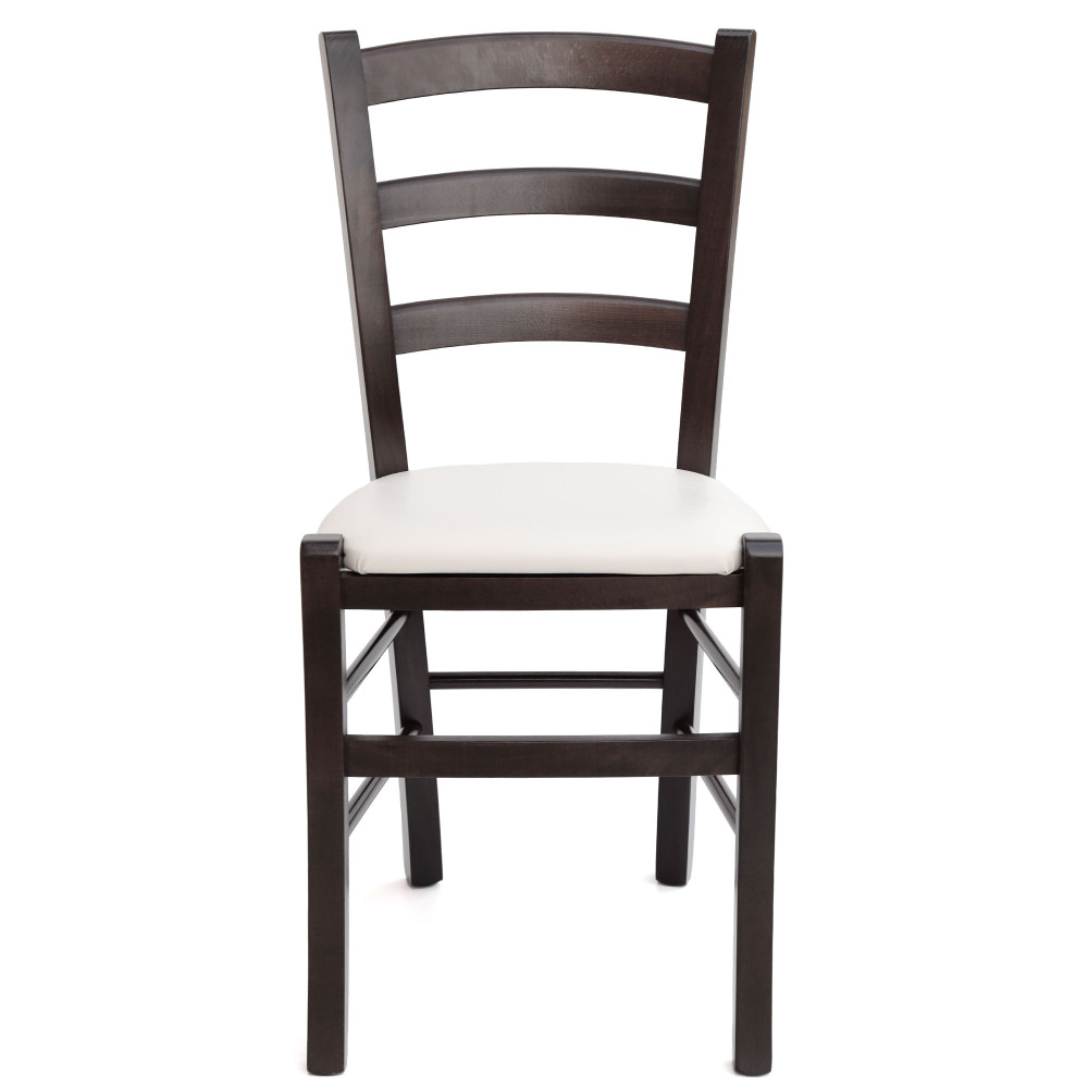 Scaun Paesana - cadru wenge - imitatie piele crem - 21834 Scaun Paesana - cadru wenge - imitatie piele crem - 21834