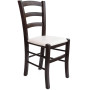 Scaun Paesana - cadru wenge - imitatie piele crem - 21834 Scaun Paesana - cadru wenge - imitatie piele crem - 21834
