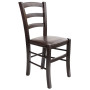 Scaun Paesana - cadru wenge - imitatie piele maro - 15611 Scaun Paesana - cadru wenge - imitatie piele maro - 15611
