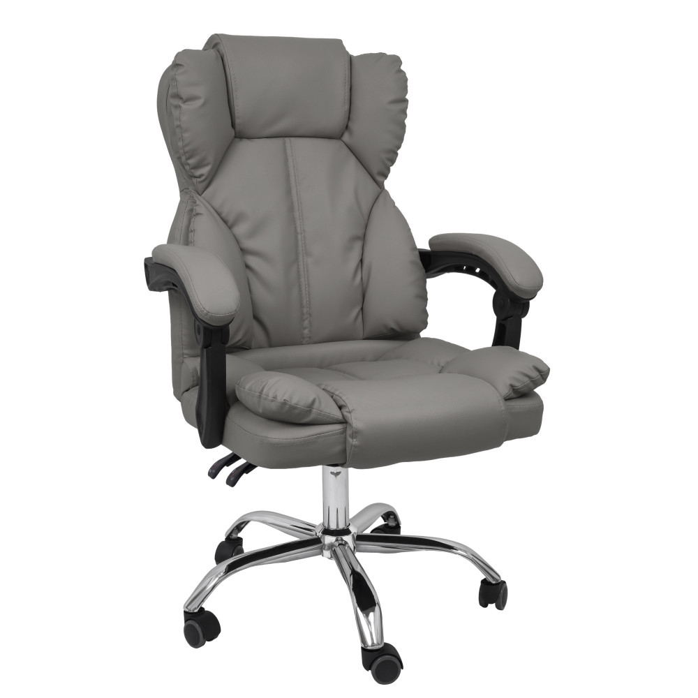 Scaun directorial PARMA - imitatie piele gri Scaun directorial PARMA - imitatie piele gri