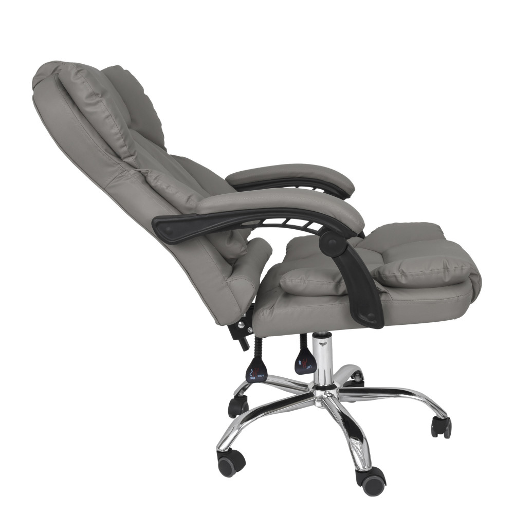 Scaun directorial PARMA - imitatie piele gri Scaun directorial PARMA - imitatie piele gri