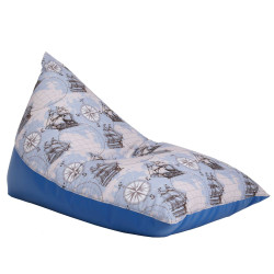 Fotoliu puf Relax - corabii bleu/albastru Fotoliu puf Relax - corabii bleu/albastru