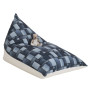 Fotoliu puf Relax - denim dreptunghi/alb Fotoliu puf Relax - denim dreptunghi/alb