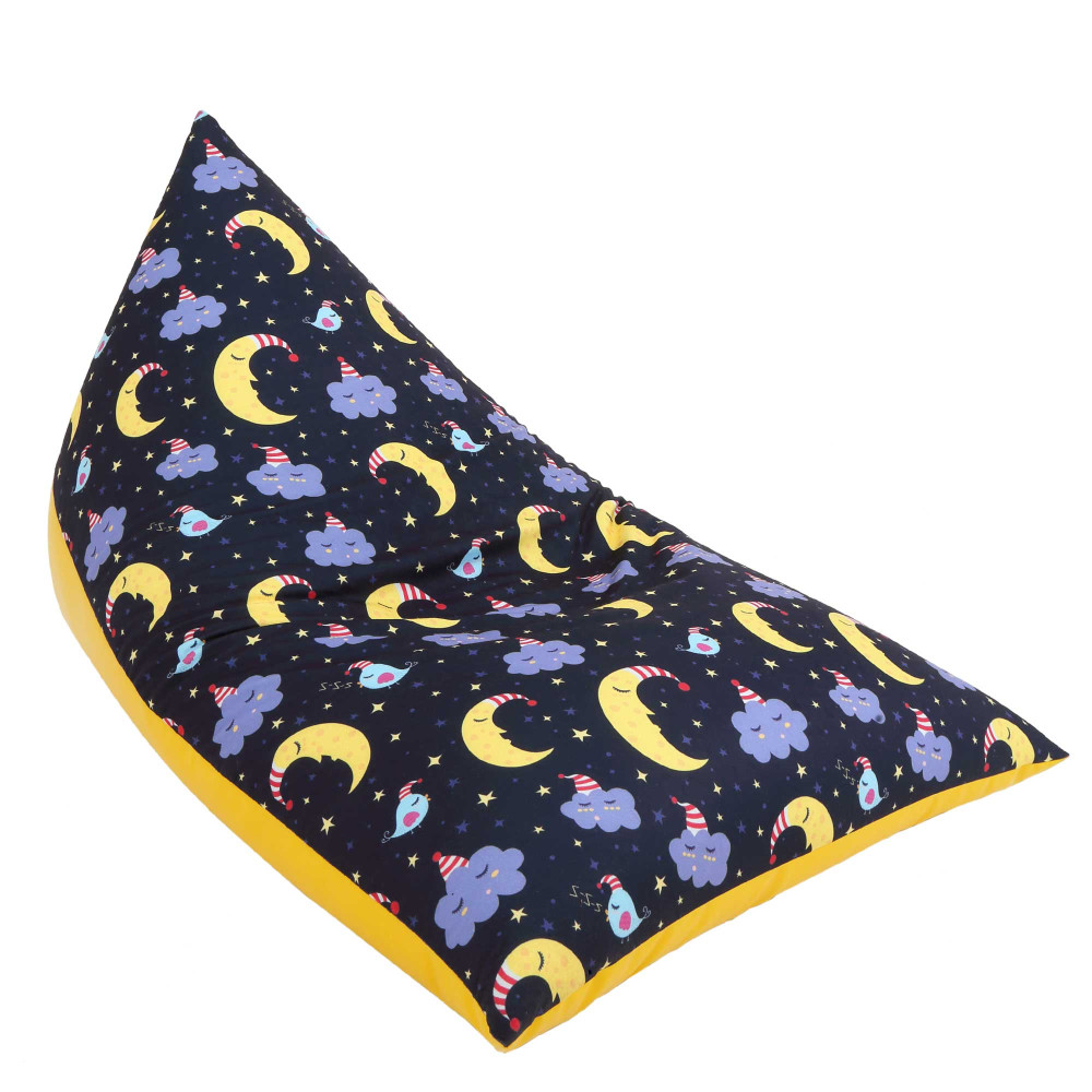 Fotoliu puf Relax - luna si nori/galben Fotoliu puf Relax - luna si nori/galben