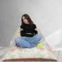 Fotoliu puf Relax - trandafiri vintage/coniac Fotoliu puf Relax - trandafiri vintage/coniac