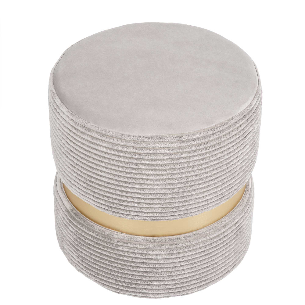 Taburet Ring - inel auriu - stofa L06 - crem
