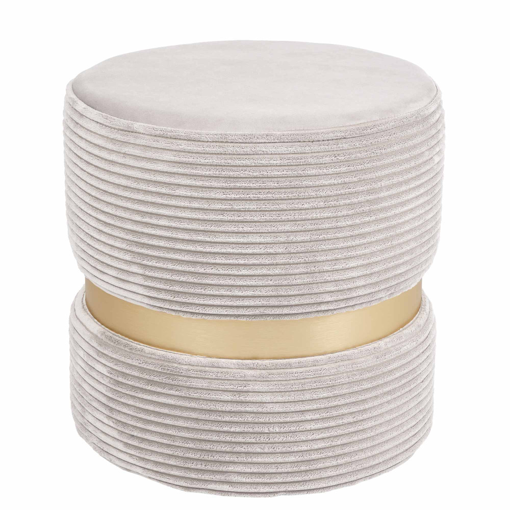 Taburet Ring - inel auriu - stofa L06 - crem