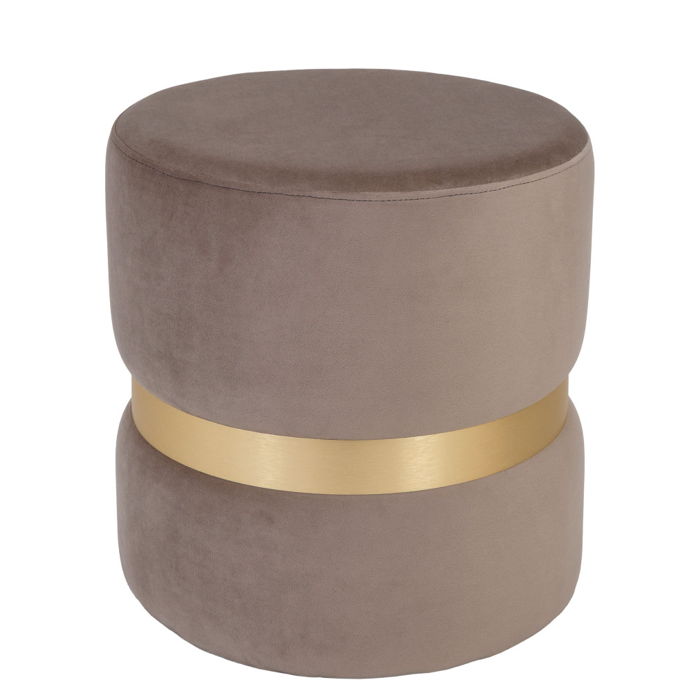 Taburet Ring - inel auriu - stofa H34 - gri deschis