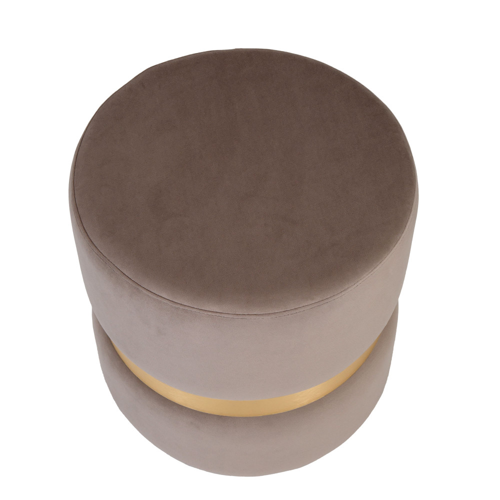 Taburet Ring - inel auriu - stofa H34 - gri deschis