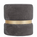 Taburet Ring - inel auriu - stofa L49 - gri petrol