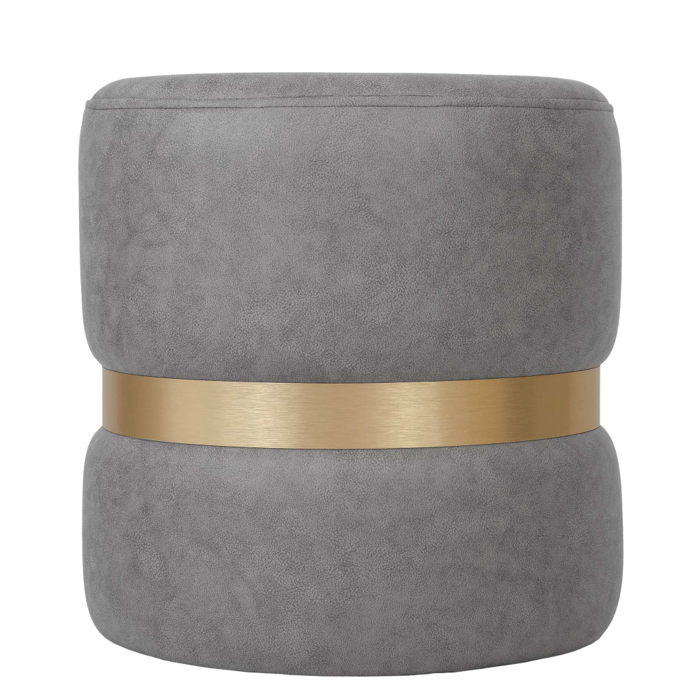 Taburet Ring - inel auriu - stofa M609 - gri deschis