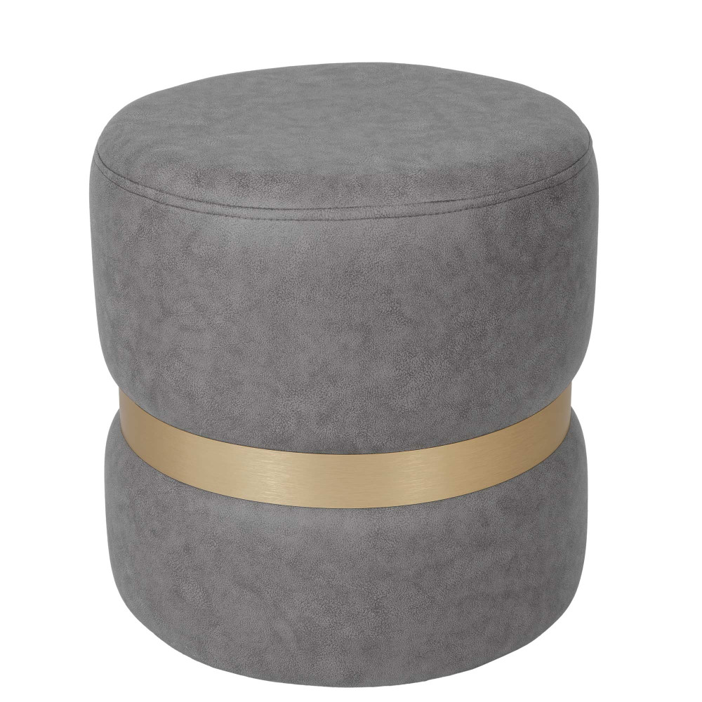 Taburet Ring - inel auriu - stofa M609 - gri deschis