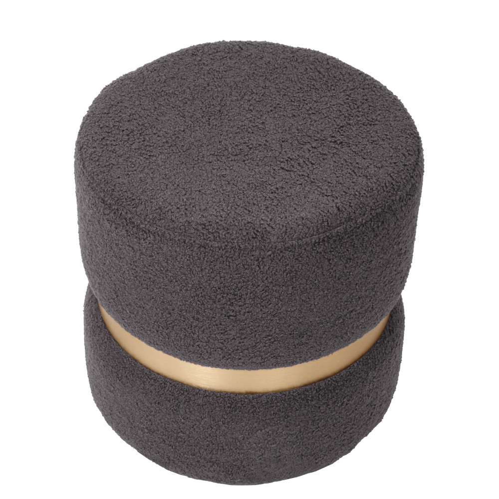 Taburet Ring - inel auriu - stofa T03 - gri
