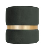 Taburet Ring - inel auriu - stofa H49 - gri petrol