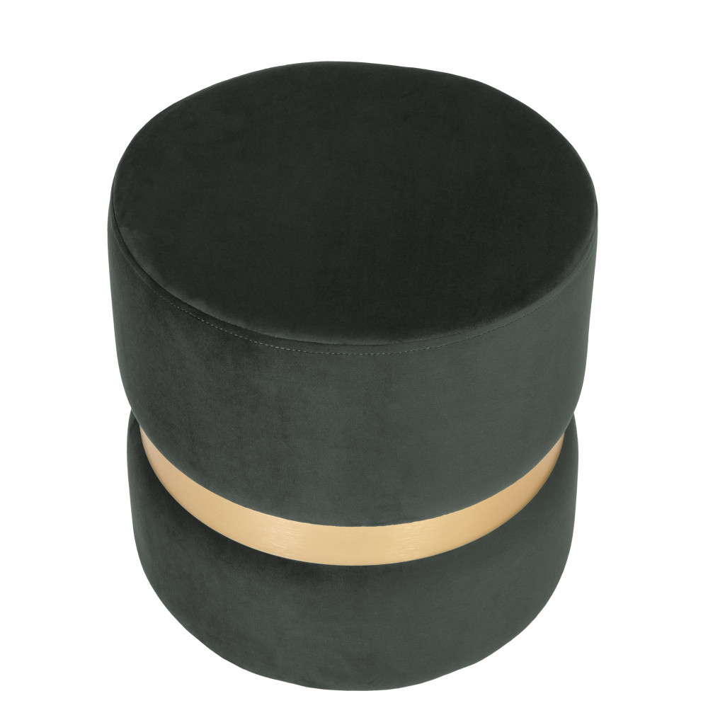 Taburet Ring - inel auriu - stofa H49 - gri petrol