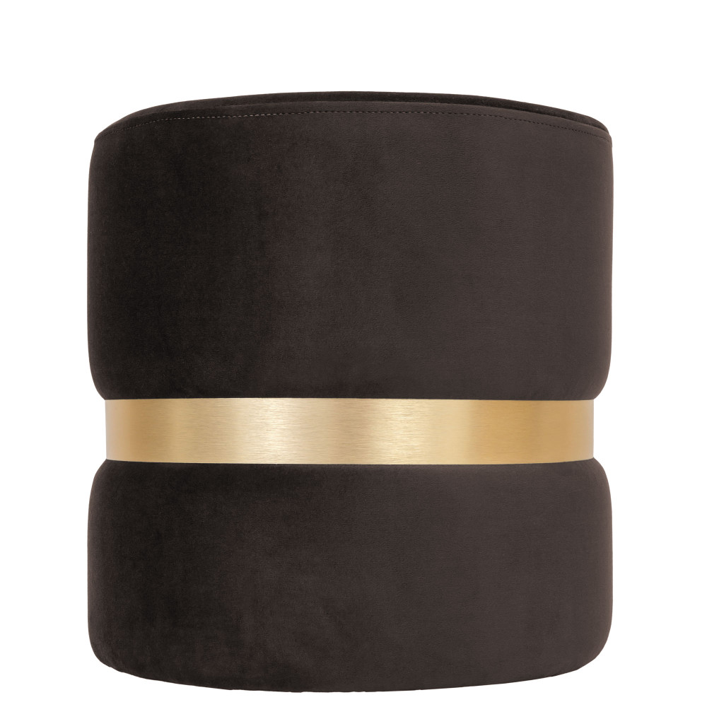 Taburet Ring - inel auriu - stofa H48 - maro Taburet Ring - inel auriu - stofa H48 - maro