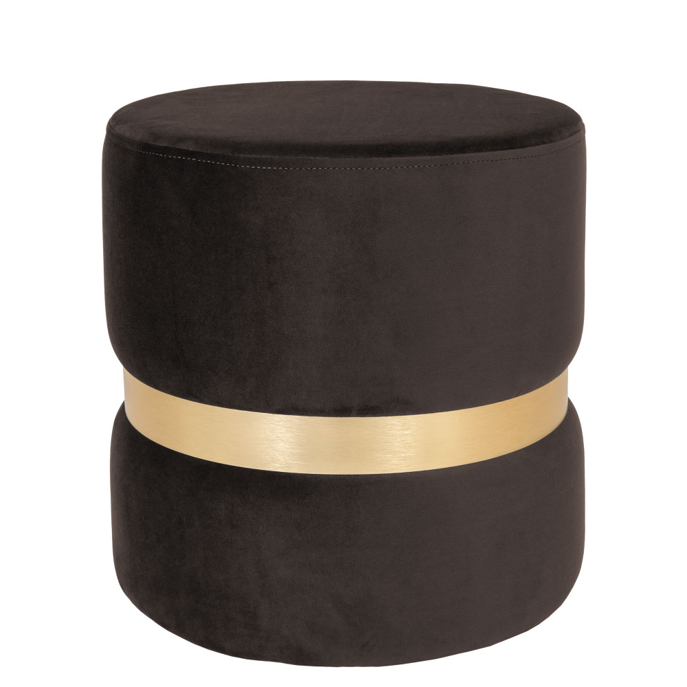 Taburet Ring - inel auriu - stofa H48 - maro Taburet Ring - inel auriu - stofa H48 - maro