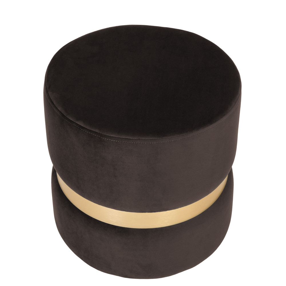 Taburet Ring - inel auriu - stofa H48 - maro Taburet Ring - inel auriu - stofa H48 - maro